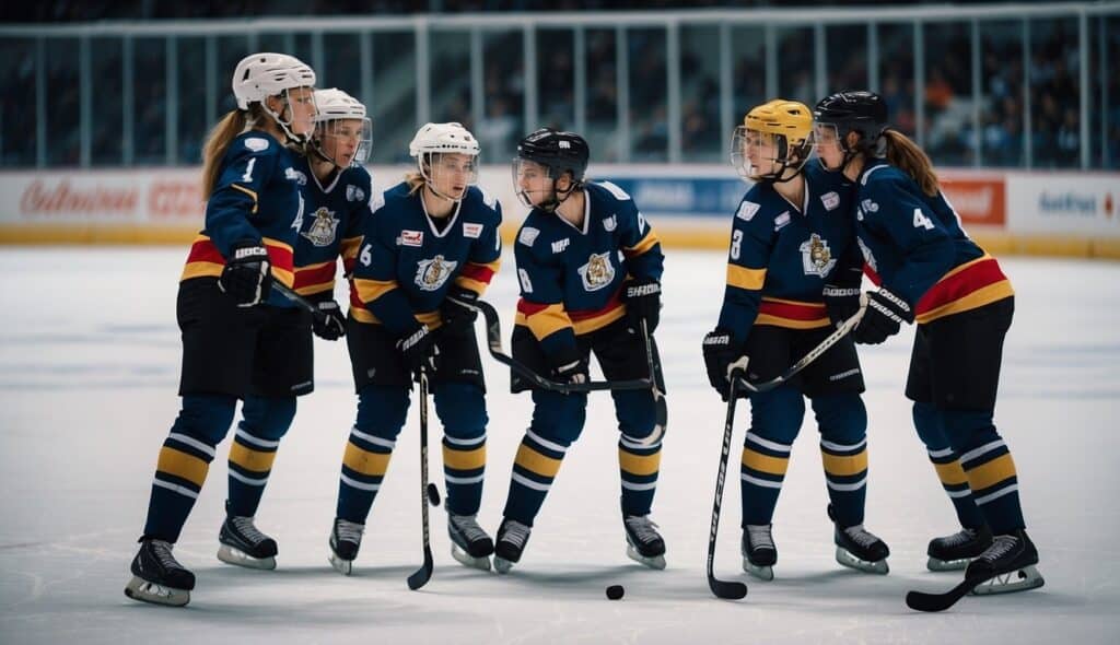 A group of female hockey players in Germany, showcasing the history and evolution of women's hockey in the country